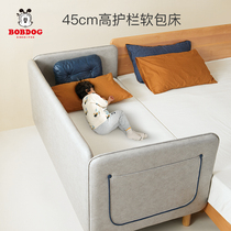 Babou childrens bed splicing bed crib splicing big bed light luxury widening bed boys and girls baby single bed