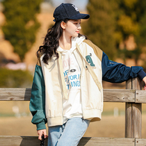 2022 Spring Dress New American Baseball Suit Jacket Teenage Girl High Junior High School Student Casual Jacket Blouse College Craze