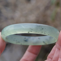 Shaanxi Xian Lantian jade bracelet ginger flower jade bracelet Zeijiang flower water ink jade bracelet Water Resources permeable 60 inner diameter