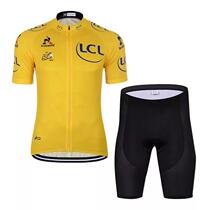 Ring Law yellow collar Riding Shirt Summer Riding short sleeves Suit Silicone Riding Pants Braces Bike couriel Cycling