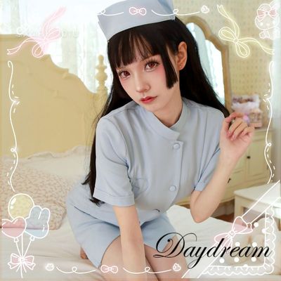 taobao agent Soft sexy underwear, mini-skirt, belt, nurse uniform, for girls, round collar