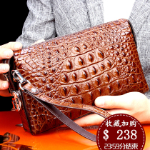 Avocado Leather Handbag Man Genuine Leather Wallet Long hand grip Extravagant Business Hand Grab Bag Large Capacity Password Bag
