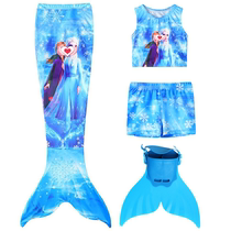 Mermaid Swimsuit Man Fish Tail Clothing Set Ice and Snow Aisha Princess Swimsuit Skirt Split Bikini Skirt