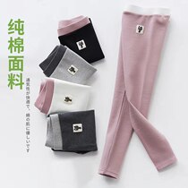 Girl Beats Bottom Pants Spring Autumn Outwear Foreign Air Summer Thin Pants Children Pure Cotton Thin Suede Plus Suede Long Pants Big Boy