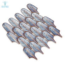 Simple ceramic cellar change mosaic diamond fan-shaped feather tile antique personality background wall porch bar