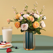 Moisturizing Rose Bouquet Fake Flowers Furnishing Living-room Hem Table Flower Hem Flowers High End Dry Flowers Light Lavish Fancy Simulation Flowers