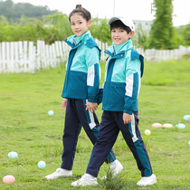 Large size autumn and winter youth clothes set primary and secondary school uniforms three sets of childrens class uniforms