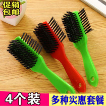 Three-sided upper shoe polish brush plastic handle upper oil brush easy to use not dirty hand shoe brush upper cleaning brush leather shoes tools