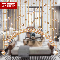 Crystal bead curtain 2021 new bedroom door curtain living room partition curtain free of punching