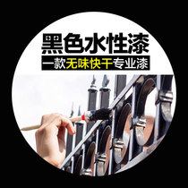 Black paint paint quick-drying non-self-painting matt black paint brush metal anti-rust paint anti-embroidered iron paint water-based paint