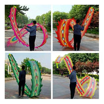 Adult fitness dragon dance dragon sport flying dragon thrower with colorful ribbon tap square dancing dragon dance with ball dragon dance