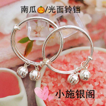 Sterling silver Full Moon Baby Baby Baby new 100 days old with Bell handmade child anklet anklet anklet anklet foot ring