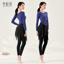Dance practice suit suit womens long sleeve classical ethnic Latin ballet dance dress costume body training autumn and winter