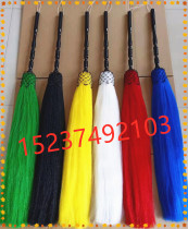 Special Tai Chi dust imitation ponytail floating dust true horsetail Taoist Buddha Tai Chi fly peach tree peach handle