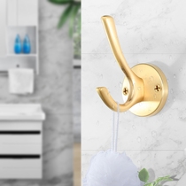 Modern golden hanging hook European-style wardrobe door inner single hook Simple dormitory after entering the door coat hook single wall hanging