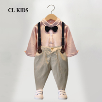 Flower boy dress suit spring and autumn boy baby birthday child host English wedding small suit