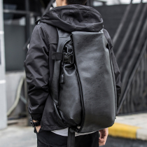 Cortical Large Capacity Double Shoulder Bag Men Trend Leisure College Student School Bag Tide Card Travel Bag Computer Backpack Men Bag