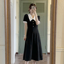 French polo fat dress summer 2021 new large size cold wind womens high-end sense long dress spring