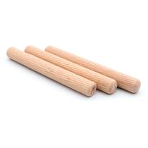 New beech round wood tenon wood tip M12X100 twill cork furniture connector Three-in-one 500 grains