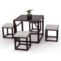 One-en-red wood solid wood red wood Chinese mortise and tenon living room table dining chair tea table and chairs Awkward Casual Table