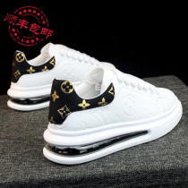 Hong Kong air cushion board shoes women 2021 new spring and autumn increased Wild size womens shoes breathable sports White Shoes summer