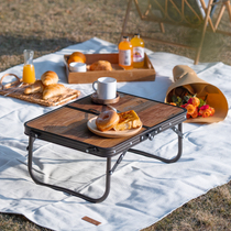 Handle outdoor outdoor folding table foldable table simple portable small square table and chair balcony home campsite