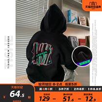 Boys coat winter dress plus velvet childrens middle-aged childrens thick sweatshirt hooded cardigan teenager winter boy tide card