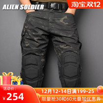 Different soldiers autumn and winter thickened locomotive riding protective camouflage tactics military fans long pants mens outdoor clothing