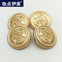 High-grade metal coat button gold round suit button suit cufflinks coat coat windbreaker button Joker