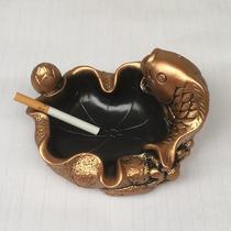 Retro lotus leaf fish ashtray home decoration study living room accessories to give family boyfriend birthday gift