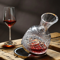 French craft rotating gyro decanter Crystal glass with LOGO tumbler net red with the same household decanter