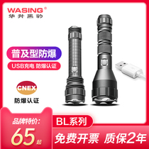 Huasheng Panther Explosion-proof Flashlight USB Self-driving Tour Rechargeable Strong Light Super Bright Hiking LED Flashlight Fire Industry