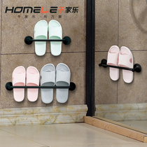 Bathroom shoe rack non-perforated toilet wall-mounted storage artifact shoes drain rack rack