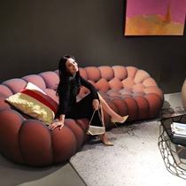 Bubble Sofa Bubble Steel Frame Styled Cotton Fabric Art Small House Shaped Arc Creative Nets Red Casual Designer Furniture