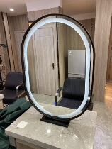 New Net Red Barber shop hairdressing shop mirror table single-sided hair salon dedicated simple floor mirror can hang Wall cutting mirror