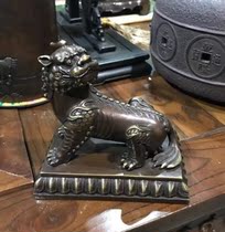 Bronze new listen to unicorn Buddhist Tibetan King Bodhisattva Bodhisattva mount