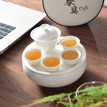 Chaoshan kung fu tea set travel bag ceramic tea tray mini cover Bowl Travel car outdoor portable set customization