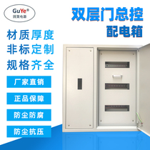 Double door master control plus air open leakage distribution box custom lighting power electrical cabinet C45 100A master control 3 rows