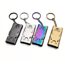 Three-pipe whistle Outdoor survival whistle Field equipment EDC explosion high frequency survival metal earthquake referee whistle