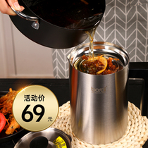 304 stainless steel oil pot filter oil residue oil tank double anti-scalding large oil tank kitchen household oil leakage bottle