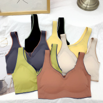 Incognito best friend Thai latex underwear Womens summer without rims small chest gathered anti-sagging sports beauty vest bra