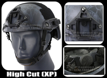 High Cut XP version FAST Ballistic American tactical helmet Typhon black python camouflage