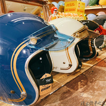 Retro motorcycle helmet peak Three-point buckle sunscreen 3-4 small body half-armor fitting to regulate the full helmet tongue