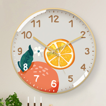 TQJ silent restaurant wall clock creative living room dining room home fashion clock hanging wall simple radio wave quartz clock