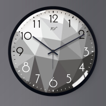 TQJ simple non-perforated wall clock living room home fashion silent hanging watch Wall Watch radio wave ins quartz clock