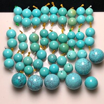 Natural raw mine semi-Jade turquoise size round beads to beads scattered single beads Diamond Star Moon Bodhi accessories Buddha beads