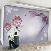 Customized bamboo wood fiber integrated wall panel 18D Super floating TV background wall modern living room bedroom decoration wall panel