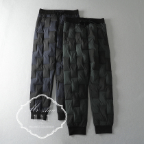 N1024-08 kou high quality autumn and winter light warm Mens down pants lace-up casual pants