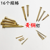 Small nail minimum number mini copper Ding round head copper nail pure copper Wood round nail brass nail carpentry Golden Thin Thin