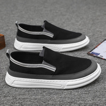 Old Beijing Cloth Shoes Man 2022 New Canvas Breathable Thin-style Deodorant One foot pedal Working Spring Lefu mens shoes